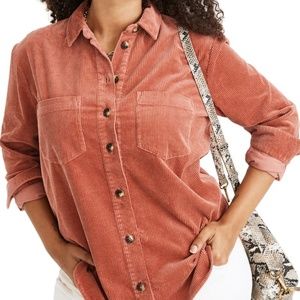 NWT Madewell Oversized Corduroy Sunday Shirt XXS